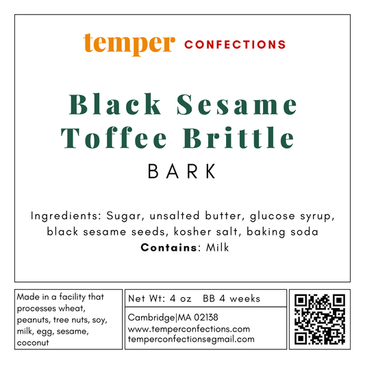 Black Sesame Toffee Brittle Bark