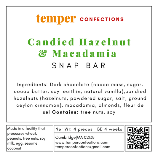 Candied Hazelnut & Macadamia Snap Bar