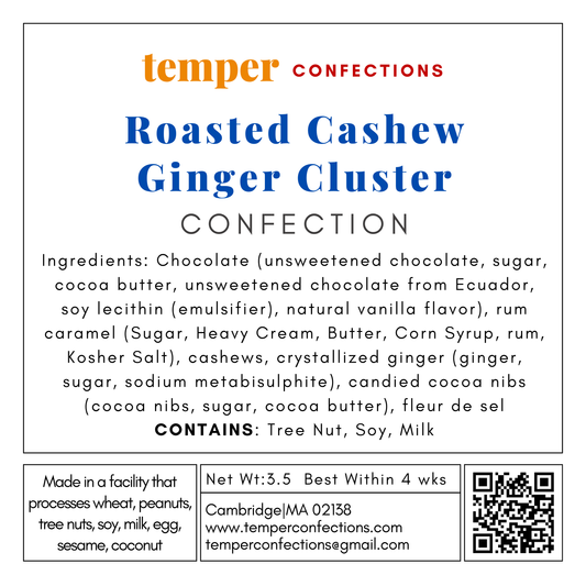 Roasted Cashew Ginger Cluster