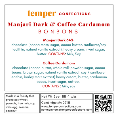 Manjari Dark & Coffee Cardamom Bonbons