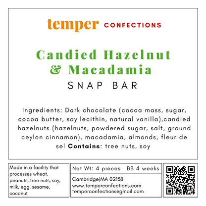 Candied Hazelnut & Macadamia Snap Bar