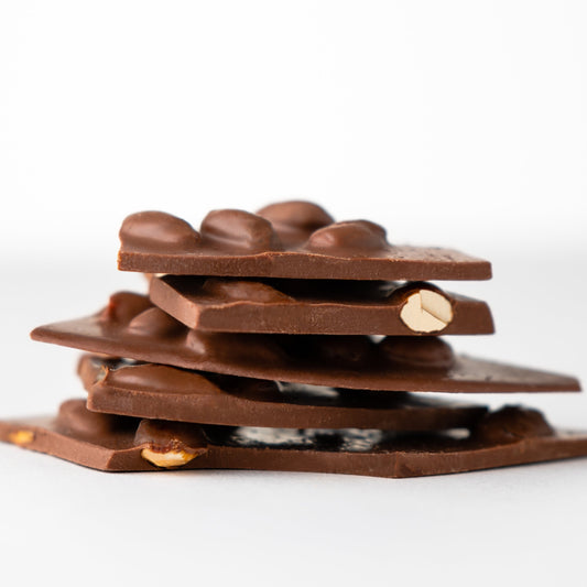 stack of milk chocolate bark