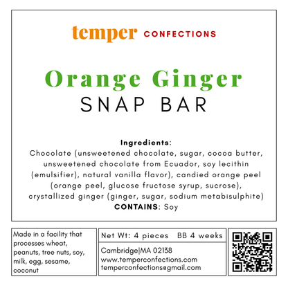 Orange Ginger Snap Bar