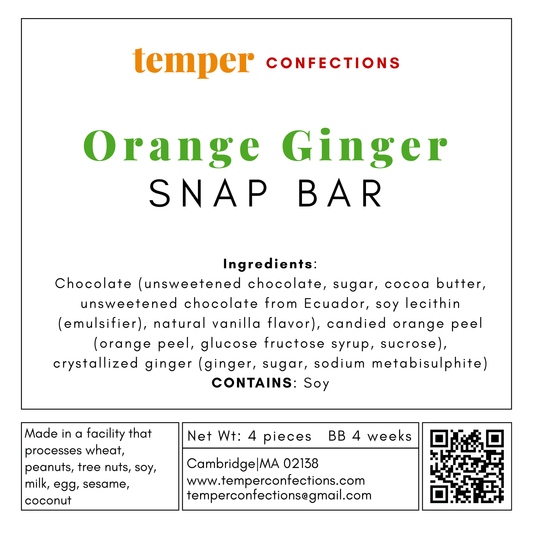 Orange Ginger Snap Bar
